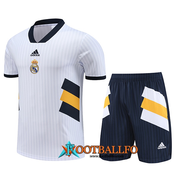 Camiseta Entrenamiento + Cortos Real Madrid Blanco 2023/2024