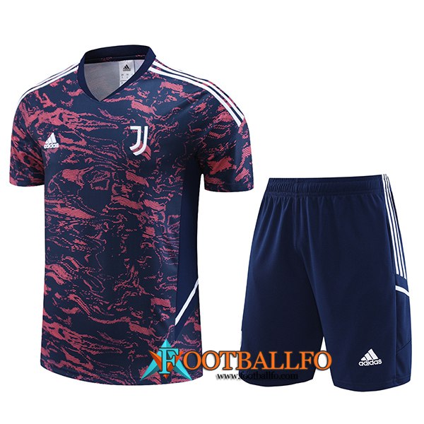 Camiseta Entrenamiento + Cortos Juventus Rojo/Azul 2023/2024