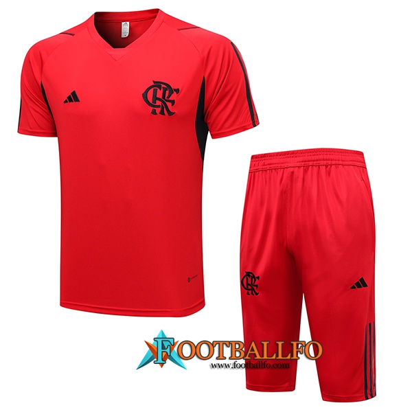 Camiseta Entrenamiento + Cortos Flamengo Rojo 2023/2024