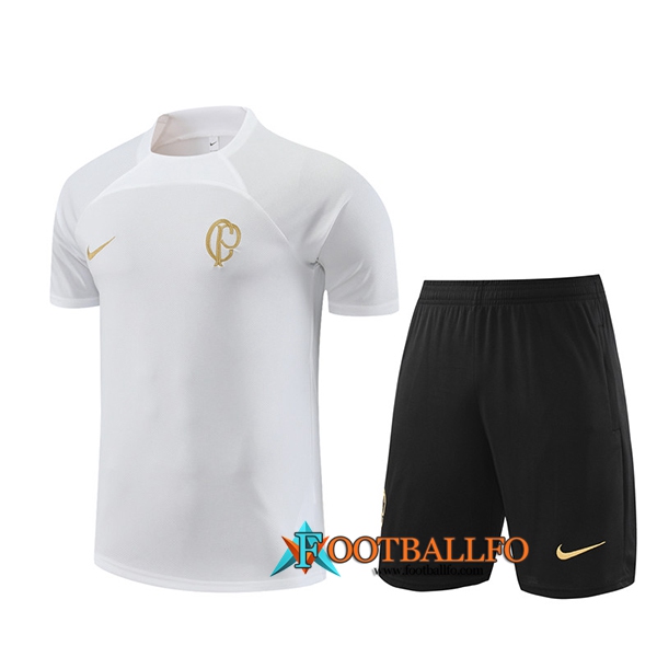 Camiseta Entrenamiento + Cortos Corinthians Blanco 2023/2024