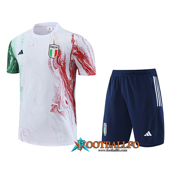 Camiseta Entrenamiento + Cortos Italia Blanco 2023/2024