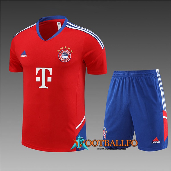 Camiseta Entrenamiento + Cortos Bayern Munich Ninos Rojo 2023/2024