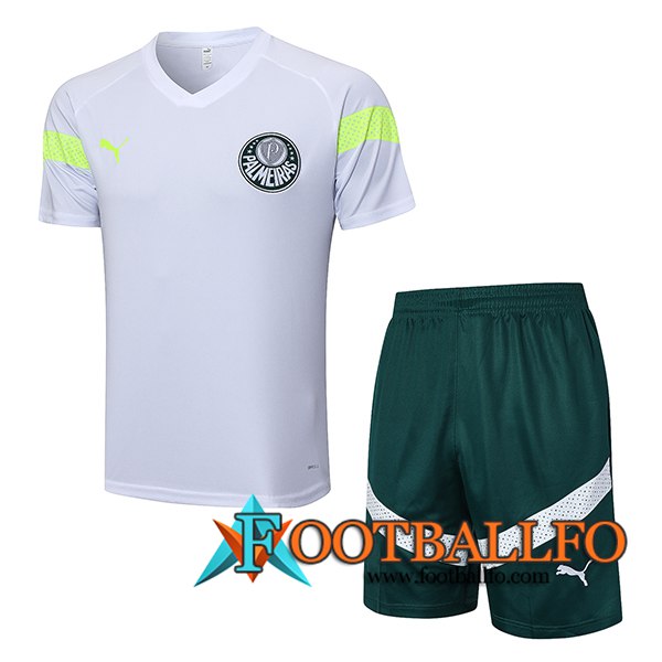 Camiseta Entrenamiento + Cortos Palmeiras Blanco 2023/2024