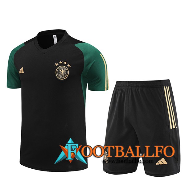 Camiseta Entrenamiento + Cortos Alemania Negro 2023/2024
