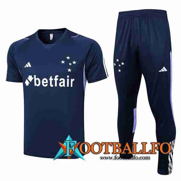 Camiseta Entrenamiento + Pantalones Cruzeiro Azul marino 2023/2024
