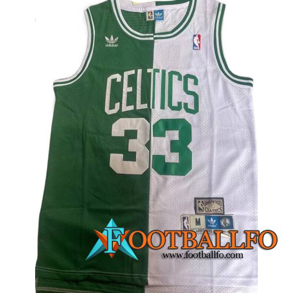 Camisetas Boston Celtics (BIRD #33) 2023/24 Blanco/Verde