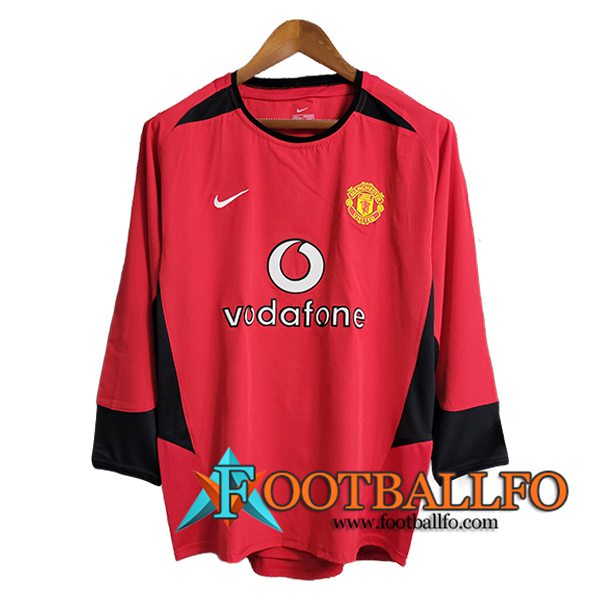 Camisetas De Futbol Manchester United Primera Manga Larga 2002/2004