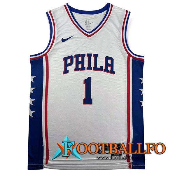 Camisetas Philadelphia 76ers (HARDEN #1) 2023/24 Blanco