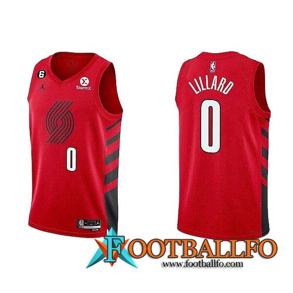 Camisetas Portland Trail Blazers (LILLAED #0) 2023/24 Rojo