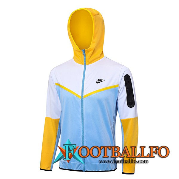 Chaqueta Con Capucha Nike Azul/Blanco/Amarillo 2023/2024