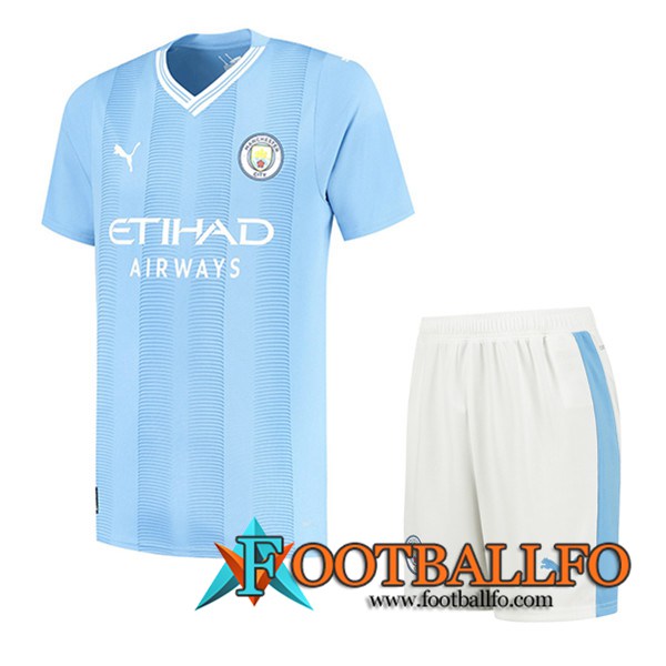 Camisetas Futbol Manchester City Primera + Cortos 2023/2024