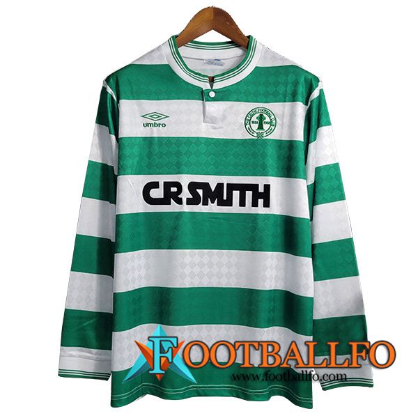 Camisetas De Futbol Celtic FC Retro Primera Manga Largas 1987/1988