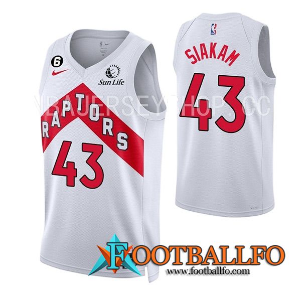 Camisetas Toronto Raptors (SIAKAM #43) 2023/24 Blanco