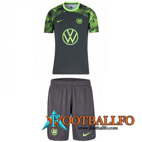 Camisetas De Futbol Vfl Wolfsburg Ninos Segunda 2023/2024