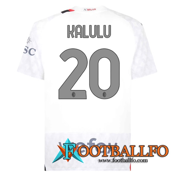 Camisetas De Futbol AC Milan (KALULU #20) 2023/2024 Segunda