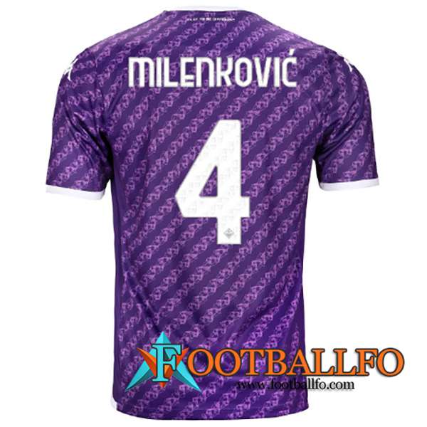 Camisetas De Futbol ACF Fiorentina (MILENKOVIC #4) 2023/2024 Primera