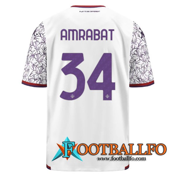 Camisetas De Futbol ACF Fiorentina (AMRABAT #34) 2023/2024 Segunda