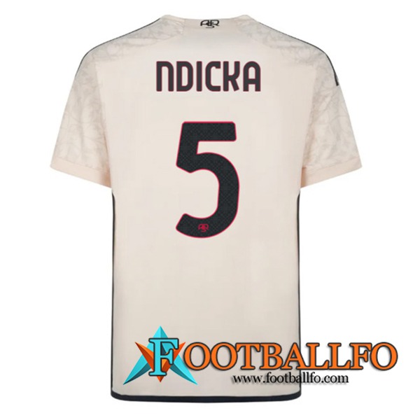 Camisetas De Futbol As Rome (NDICKA #5) 2023/2024 Segunda