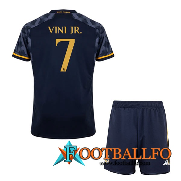 Camisetas De Futbol Real Madrid (VINI JR. #7) Ninos 2023/2024 Segunda
