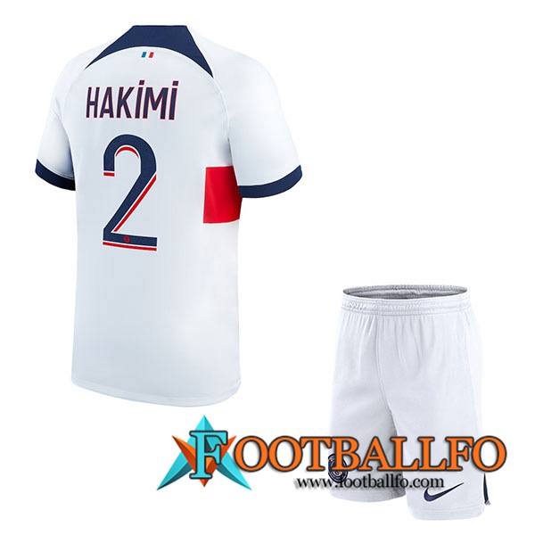 Camisetas De Futbol PSG (HAKIMI #2) Ninos 2023/2024 Segunda