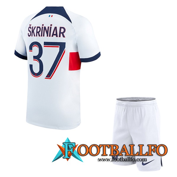 Camisetas De Futbol PSG (SKRINIAR #37) Ninos 2023/2024 Segunda