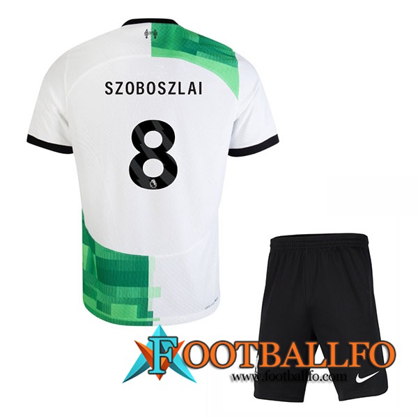 Camisetas De Futbol Liverpool (SZOBOSZLAI #8) Ninos 2023/2024 Segunda