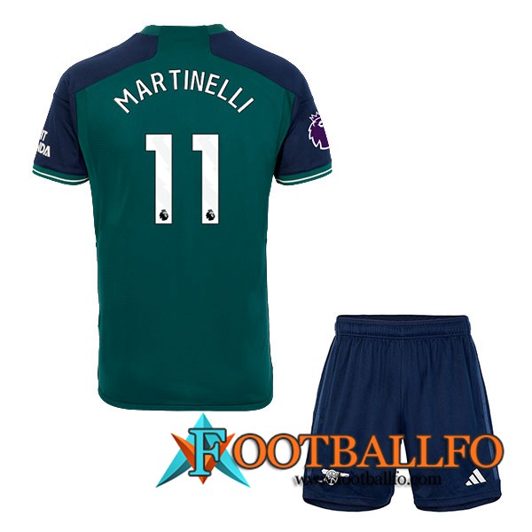 Camisetas De Futbol Arsenal (MARTINELLI #11) Ninos 2023/2024 Tercera