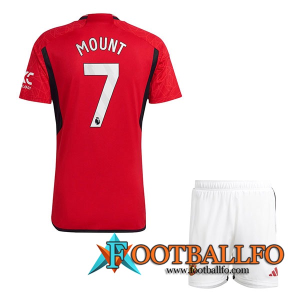Camisetas De Futbol Manchester United (MOUNT #7) Ninos 2023/2024 Primera
