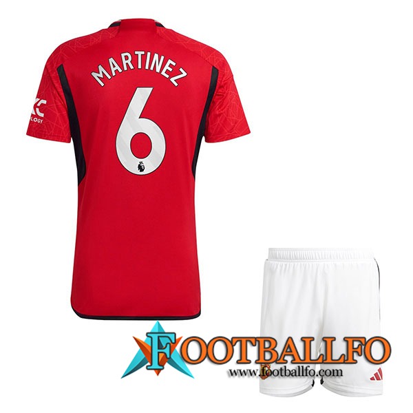 Camisetas De Futbol Manchester United (MARTINEZ #6) Ninos 2023/2024 Primera