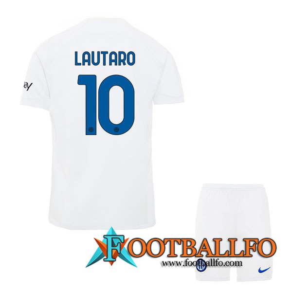 Camisetas De Futbol Inter Milan (LAUTARO #10) Ninos 2023/2024 Segunda