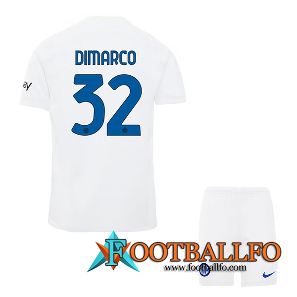 Camisetas De Futbol Inter Milan (DIMARCO #32) Ninos 2023/2024 Segunda