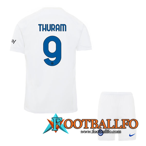 Camisetas De Futbol Inter Milan (THURAM #9) Ninos 2023/2024 Segunda