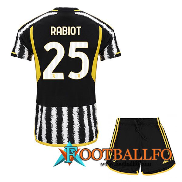 Camisetas De Futbol Juventus (RABIOT #25) Ninos 2023/2024 Primera