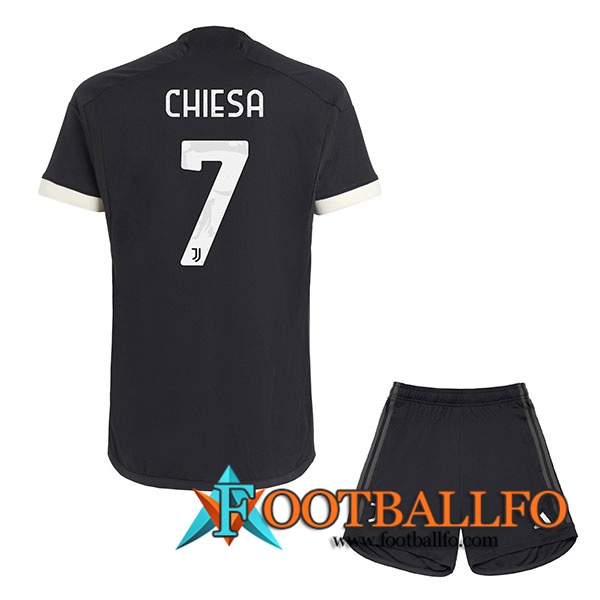 Camisetas De Futbol Juventus (CHIESA #7) Ninos 2023/2024 Tercera