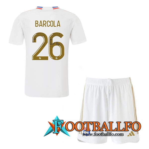 Camisetas De Futbol Lyon (BARCOLA #26) Ninos 2023/2024 Primera