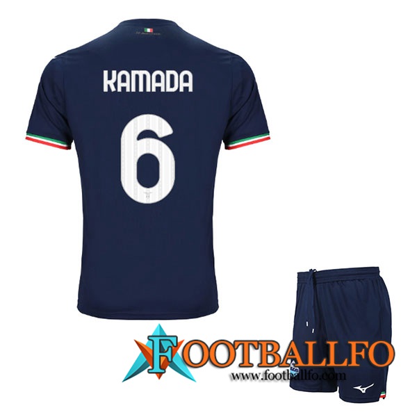 Camisetas De Futbol SS Lazio (KAMADA #6) Ninos 2023/2024 Segunda