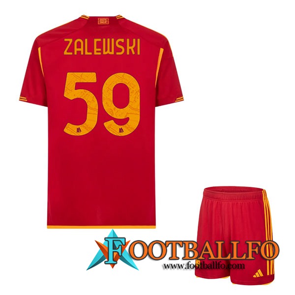Camisetas De Futbol As Rome (ZALEWSKI #59) Ninos 2023/2024 Primera