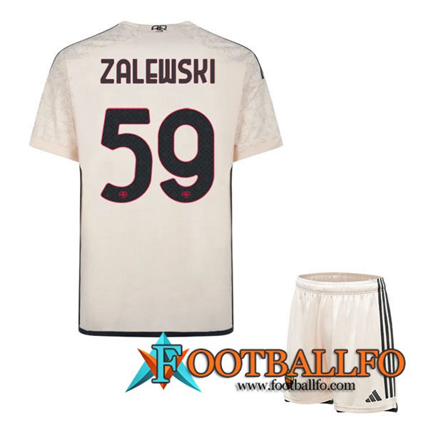 Camisetas De Futbol As Rome (ZALEWSKI #59) Ninos 2023/2024 Segunda