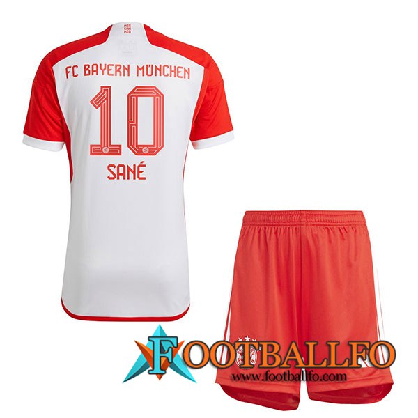 Camisetas De Futbol Bayern Munich (SANÉ #10) Ninos 2023/2024 Primera