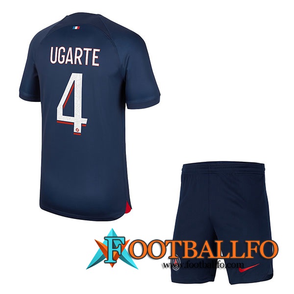 Camisetas De Futbol PSG (UGARTE #4) Ninos 2023/2024 Primera