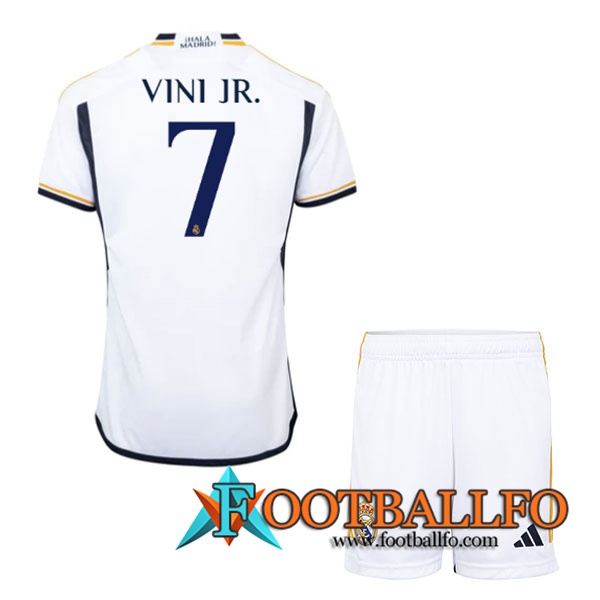 Camisetas De Futbol Real Madrid (VINI JR. #7) Ninos 2023/2024 Primera