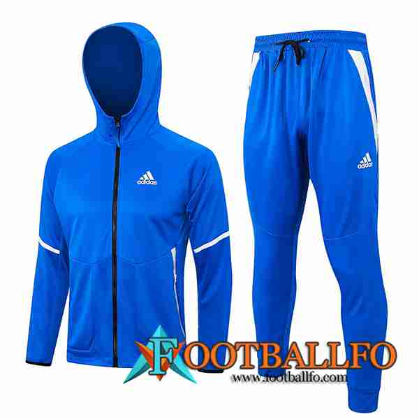 Chaqueta Con Capucha Chandal Rompevientos Chaqueta Adidas Azul 2023/2024