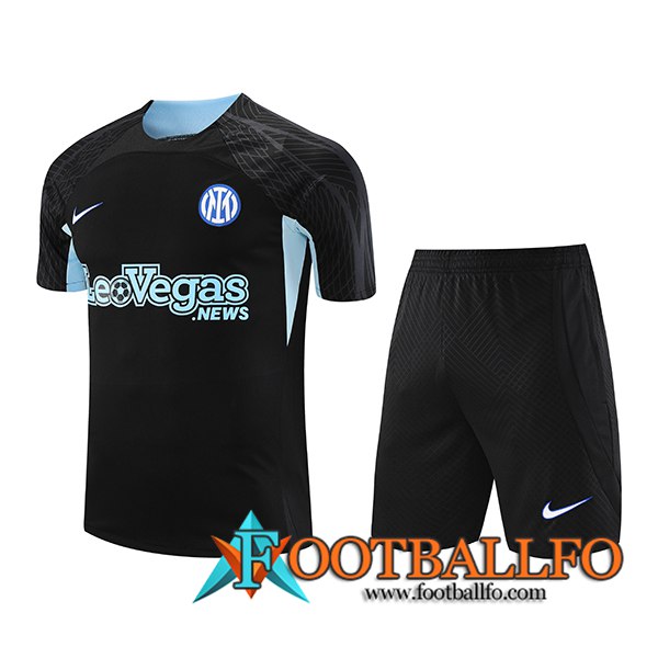 Camiseta Entrenamiento + Cortos Inter Milan Negro 2023/2024 -02