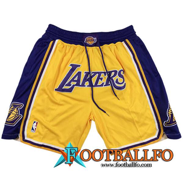 Cortos NBA Los Angeles Lakers 2023/24 Amarillo/Azul