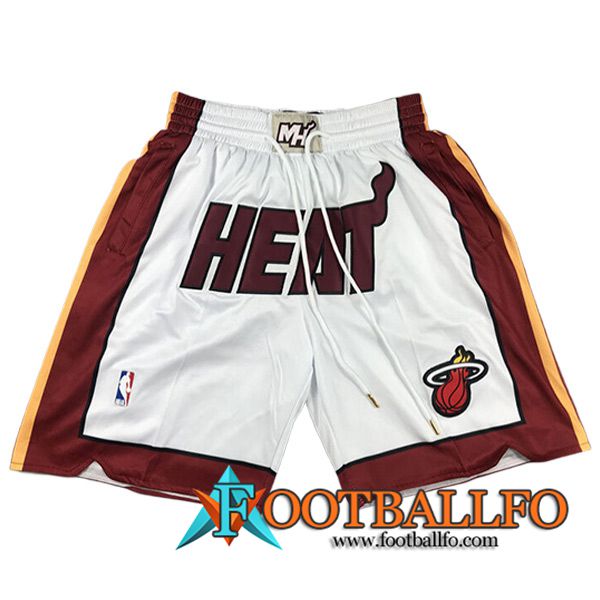 Cortos NBA Miami Heat 2023/24 Blanco/Rojo -02