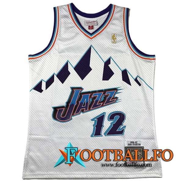 Camisetas De Futbol Utah Jazz (STOCKTON #12) 2023/24 Blanco