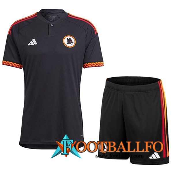 Camisetas Futbol AS Roma Tercera + Cortos 2023/2024