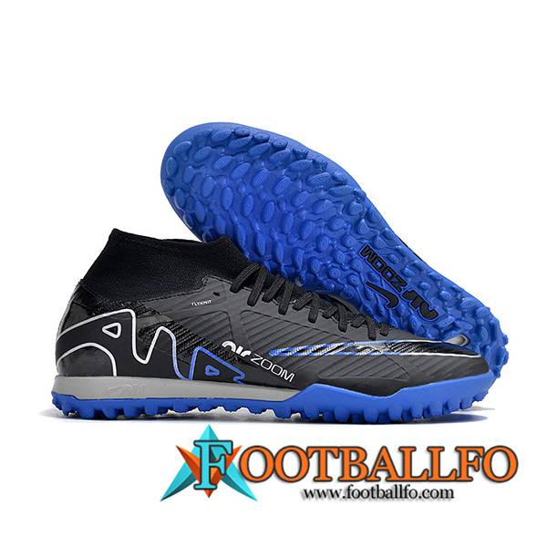 Nike Botas De Fútbol Air Zoom Mercurial Superfly IX Academy TF Negro/Azul