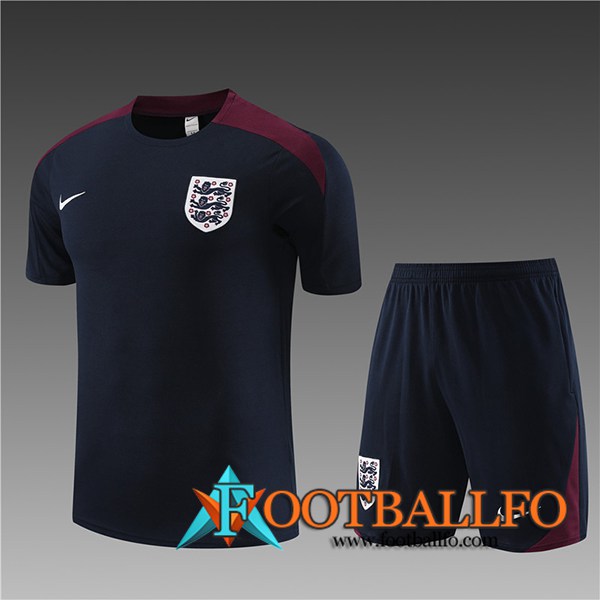 Camiseta Entrenamiento + Cortos Inglaterra Ninos Azul marino 2023/2024
