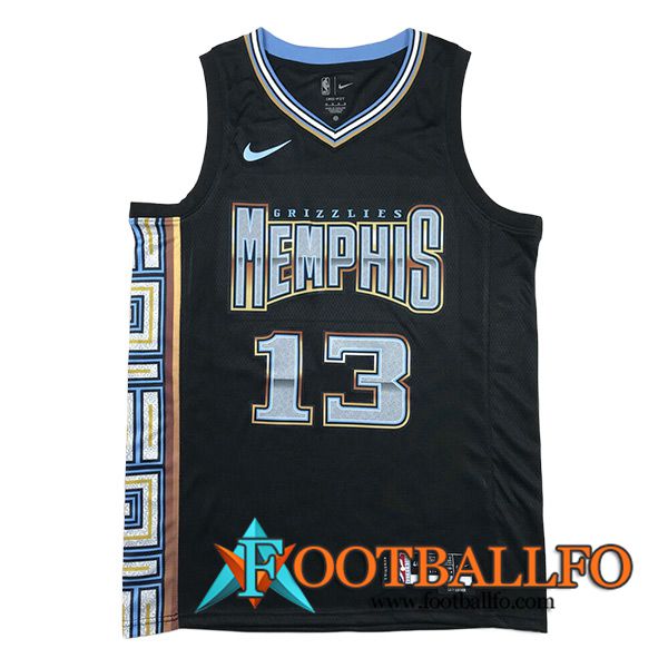 Camisetas De Futbol Memphis Grizzlies (JACKSON JR. #13) 2023/24 Negro